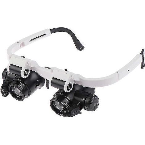 Lunettes loupe frontales avec lumière LED 8x 15x 23x Loupe d'horloger et de bijoutier Hfmqv (1/5)