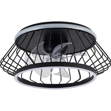 Ventilatore da soffitto Cobra LED Nero 50W 4800Lm. Dim. CCT
