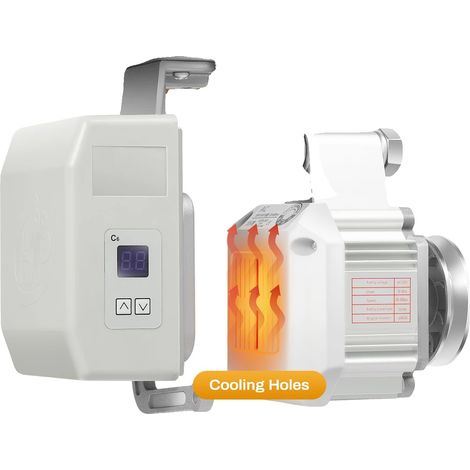 Motor para máquina de coser, alta velocidad 200-6000 rpm, bajo consumo energético, gris claro. (1/2)