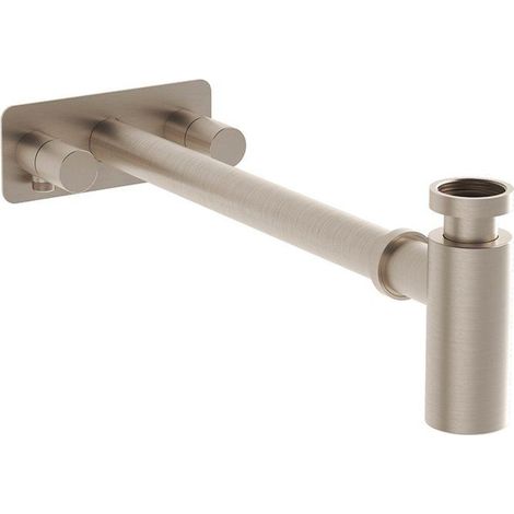 Sifón de lavabo simétrico, roseta, níquel cepillado, colección Waste Trap  A4515934