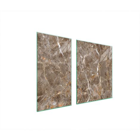 GLASSCHUTZPLATTE FÜR HERD 90x52 MARMOR (1/5)