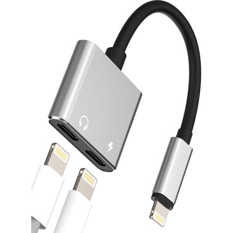 Adaptateur de connecteur 2 en 1 pour iPad Charge Audio Jack Répartiteur pour 14 13 Pro Max Câble de chargement pour casque de charge Convertisseur Accessoires (1/5)
