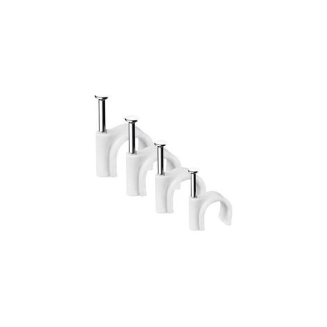 400 clips de câble ronds solides et durables, Attache Câble, Range Câble, Fixation Câble électrique, Clips Câble, 4 tailles de 4 mm, 6 mm, 8 mm, 10 mm - Pour ranger les câbles (1/5)