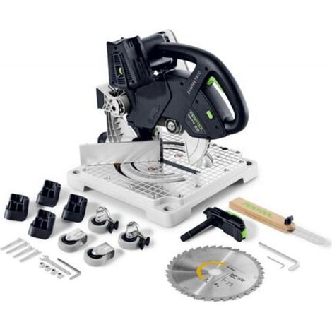 Festool – Scie à onglet sur batterie 2x18V – Ø de lame 216mm – Profondeur de coupe 64mm – Angle intérieur 0-68° – Moteur EC-TEC sans balais (1/8)