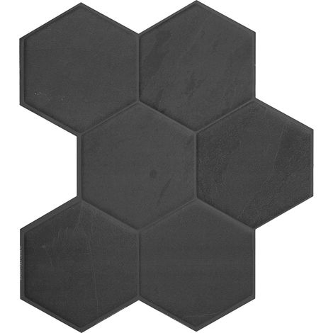 Selbstklebende Wandfliesen x4, 24,28x26,95cm - Smart Tiles Hexa Walton Klebefliesen 3D Fliesenaufkleber für Bad & Küche