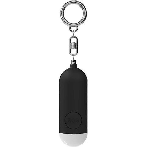 Alarma anti-lobo Niña Niña Mujer Seguridad Protección Alerta Seguridad Personal Grito Fuerte Alarma de Emergencia Llavero Negro (1/5)