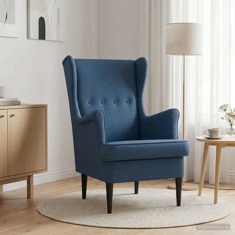 vidaXL Poltrona Blu Tessuto (1/5)