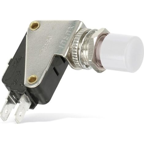 BOUTON POUSSOIR ENCASTRABLE DS438, 7,5 A/250 V , BLANC BOUTON POUSSOIR DS DE 438, BLANC 1 BROCHES, MARKENLOS