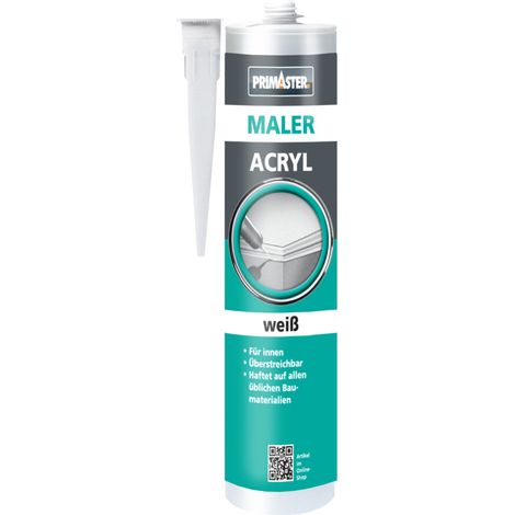 Primaster Maler-Acryl Weiß 310 ml Dichtmasse Dichtstoff Bauacryl (1/2)