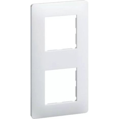 Hager WE402 - Essensya - 2-station plate 71mm center distance - white