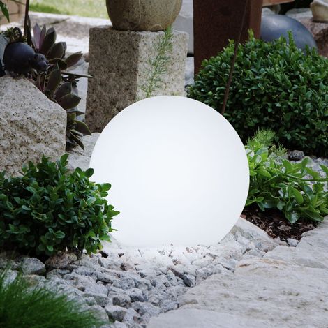 LED Solar Außen Steck Leuchte Garten Weg Beleuchtung Terrassen Kugel Lampe weiß Globo 3377-16
