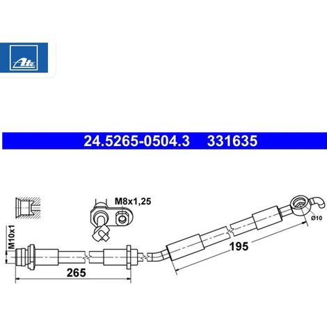 Flexible de frein ATE 24.5265-0504.3 TOYOTA 90947-W2034 90947-W2050