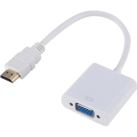 blanc Adaptateur numérique vers analogique 1080P Compatible HDMI vers VGA, câble de convertisseur pour Xbox, (1/4)