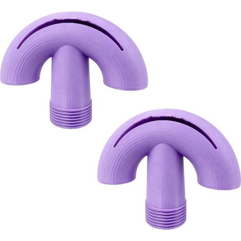 Lot de 2 Buses d’Aération pour Piscine – Filetage 3/4 Pouce – ABS – Tête de Fontaine – Pour Mouvement de l’Eau et Décoration – Usage Piscine-Violet clair (1/4)