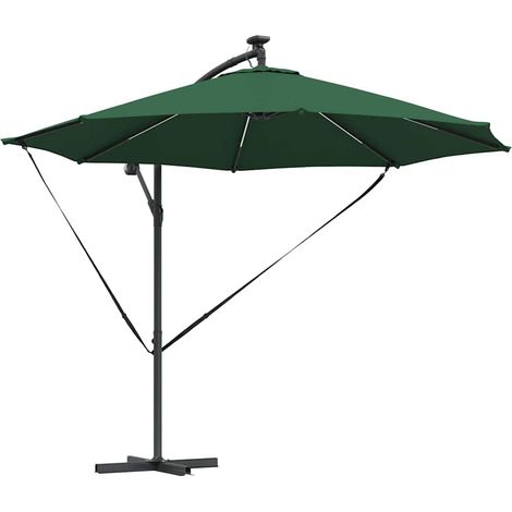 Parasol de jardin,Parasol banane à mât déporté Vert 294 x 294 x 248 cm CFW14024 (1/5)
