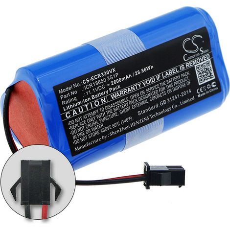 NX - Batterie aspirateur compatible Ecovacs 11.1V 2600mAh - ICR18650 3S1P (1/3)