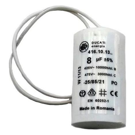Condensateur µF 8 119RIR291 – Pour motorisation de portail – Démarrage automatique – Compatible systèmes CAME KRONO