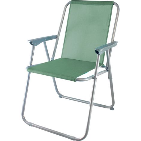 Chaise de plage pliable kaki 52x43x74cm (1/3)