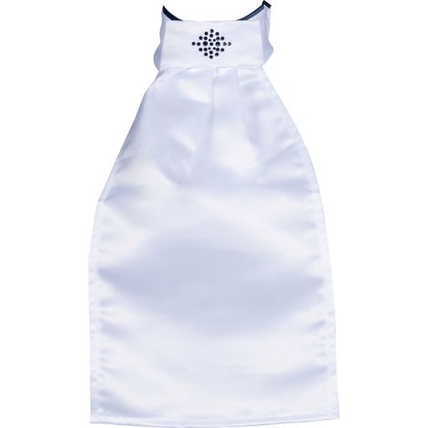 Taglia unica , Weiß und Marineblau: Plastron mit dunkelblauen Verzierungen Competition Modell