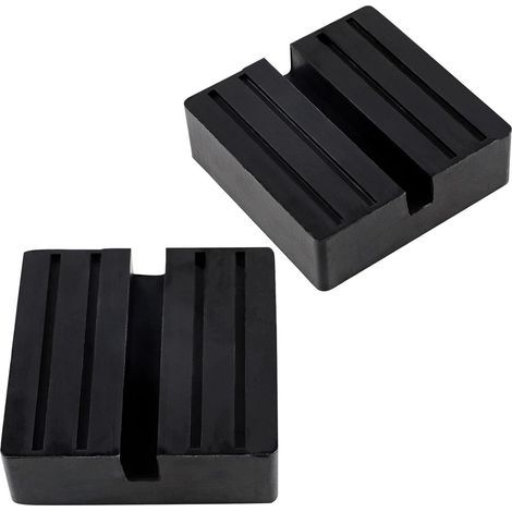 LAOA 2 Stück Gummi-Wagenheberauflage (75x75x25mm) Universeller Schlitzschienen-Rahmenschutz für Wagenheber, schützt Autos und SUVs, Wagenheber und Hebebühnen (1/5)