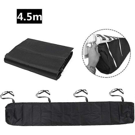 Bâche de terrasse extérieure anti-poussière, pare-soleil, cordelette de jardin noire de 4,5 m (1/3)