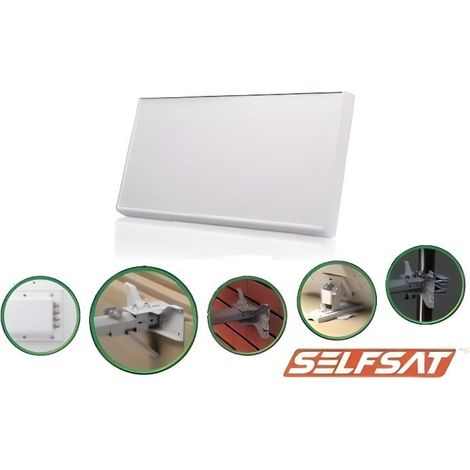 Antenne satellite - SELFSAT - H21 D2 Plus - LNB Twin - Double polarisation - 2 sorties