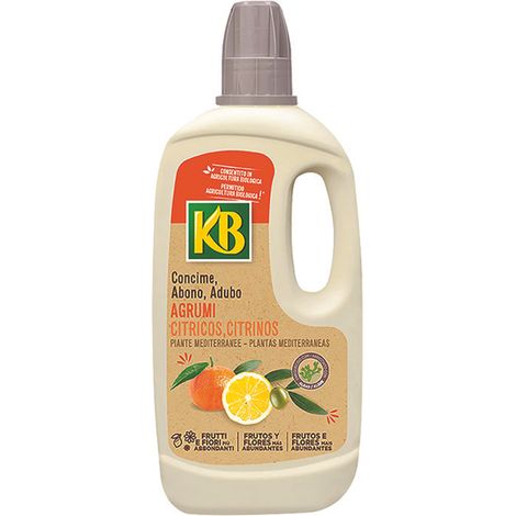 CONCIME LIQUIDO PER AGRUMI E PIANTE MEDITERRANEE- - lt.1 - 4 pezzi KB