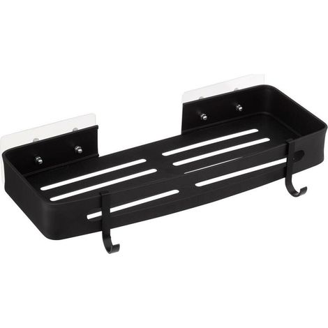 Étagère de douche rectangle noir (1/4)