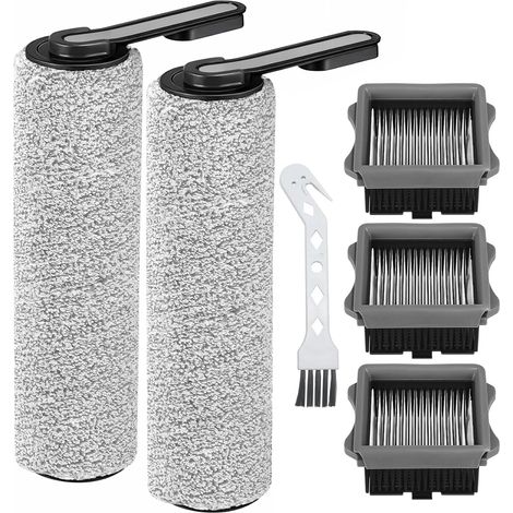 Kit Accessoires Tineco S5 - 6 Pièces - Microfibre Et Nylon - Filtration 99,97% - Pour Sols Durs - Compatible S5 Pro (1/5)