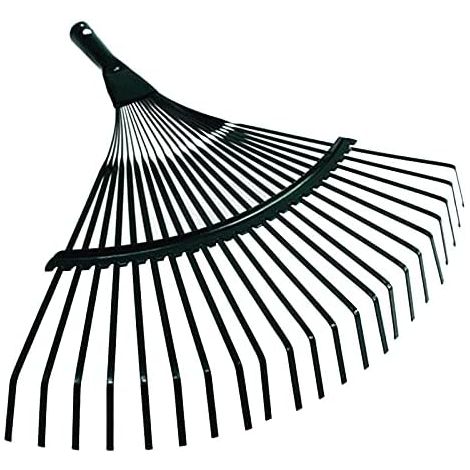 Heavy-duty 42cm replacement steel rake for lawn, patio, leaves, grass, 22 tines (1/5)
