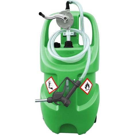 Caddy ravitailleur essence mobile 75 L avec pompe et pistolet manuels MW Tools TB75M