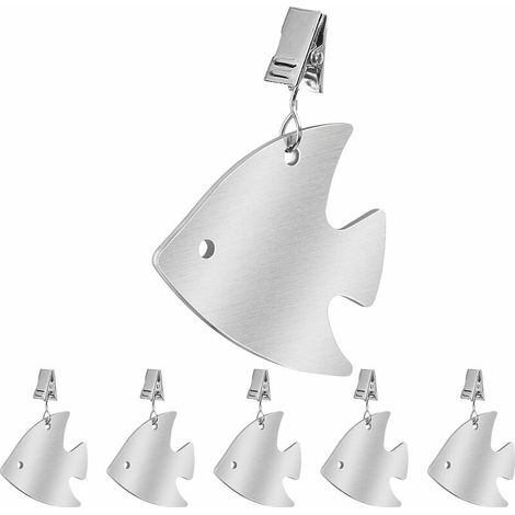 Green Mobility-6pcs Pinces de Nappe en Acier Inoxydable, Poids pour Nappe Exterieur,Poids Nappe,Utilisé pour les fêtes, les familles, les pique-niques, les jardins, à intérieur et à extérieur. (Petit  (1/5)
