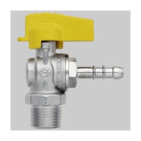 RUBINETTO A SQUADRO GAS MASCHIO PORTA GOMMA  1/2 x 14     F.I.V.