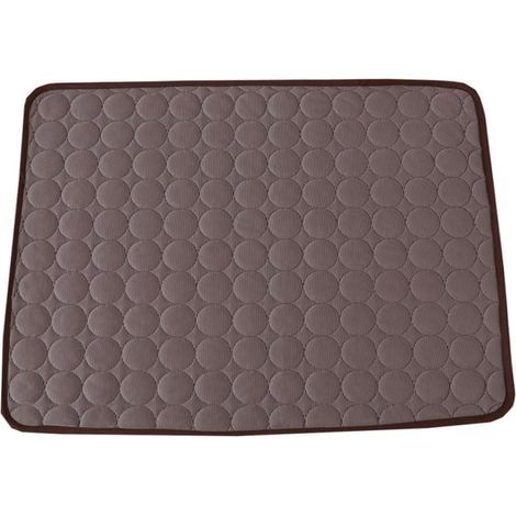 Tappetino rinfrescante estivo per animali domestici in seta ghiaccio e cotone, comodo e traspirante, supporta fino a 40 kg, ideale per la casa e la sedia. (1/5)