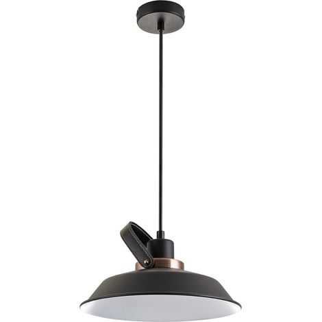 Paco Home Deckenlampe Pendelleuchte Wohnzimmer und Arbeitszimmer Industrial Design E27 ohne Leuchtmittel, Schwarz Kupfer
