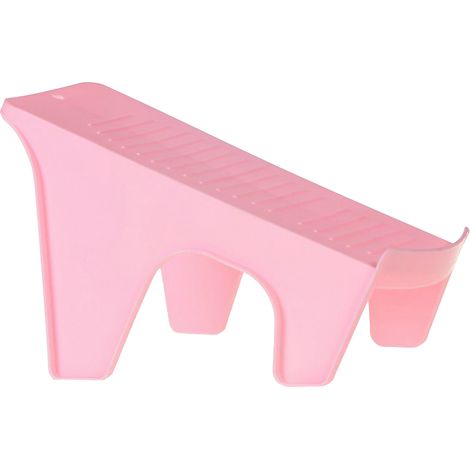 Range-chaussures double couche, économique en espace, durable en PP, design épuré, rangement ordonné pour chaussures, idéal maison bureau hôtel, rose (1/4)