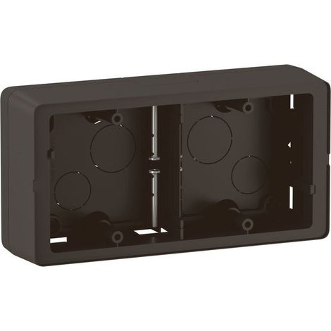 Legrand – Cadre saillie Céliane 2 postes noir – Installation facile avec vis – Pour boîtiers de protection électrique – Compatible avec prises standards (1/4)