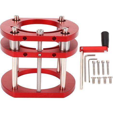 Base de Levage de Routeur, Base de Routeur Sous la Table, Base de Système de Levage de Table de Routeur Réglable en Hauteur, Base de Machine de Découpage à 4 Mâchoires, pour (1/5)