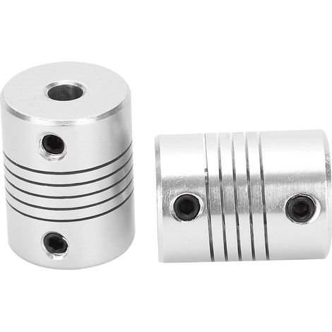 2 Pièces Accouplements Flexibles en Alliage d'Aluminium 5x8mm pour Moteur Pas à Pas, Imprimante 3D et Projets DIY (1/5)