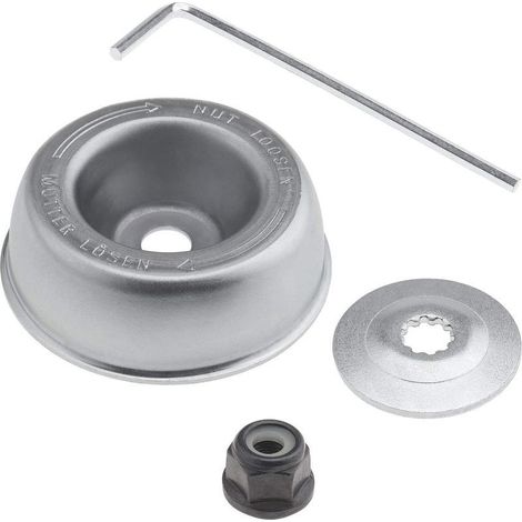 4pcs Kit Pièces et accessoires pour tondeuses pour STIHL FS55 FS56 FS120 FS130 FS130R FS200 FS200R FS250, Haute qualité en métal Lame pour STIHL débroussailleuse Lame Fixation Remplacement Kit (1/5)