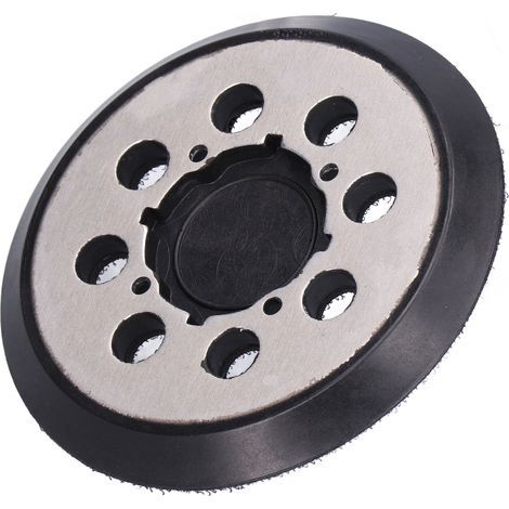 5-Zoll-Polier-Stützteller, 8-Loch, schwarze Aluminiumlegierung, für elektrische Schleifmaschinen, zum Feinpolieren (1/5)