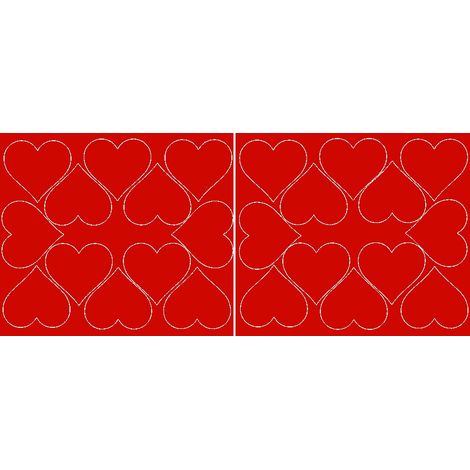 Adesivi a forma di cuore per San Valentino, 7 cm, 24 pezzi, rosso lucido