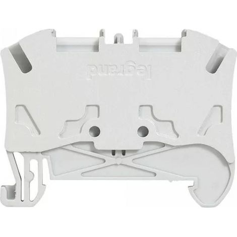 Legrand 037261 - Viking 3 spring connection terminal block - 1 snap/2 conductor - 1 in/1 out - gray - pitch 6