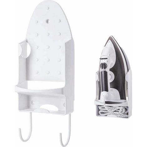 Cintre pour Planche à Repasser,T-Audace Support de Fer électrique Mural Support pour Planche à Repasser avec Crochets Amovibles pour Porte D'étagère de Salle de Bain Domestique. (1/5)