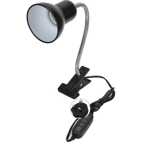 [RM] Lampe de bain de soleil pour reptiles avec support à pince métallique flexible pour bougie chauffe-plat, prise britannique 220 V (1/3)