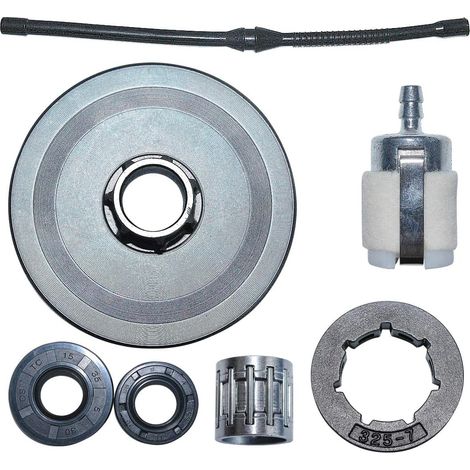 Kit de disque de frein d'embrayage 325 7T, roue de tambour, filtre à carburant, ligne, joint d'huile pour tronçonneuse chinoise 4500 5200 5800 45cc 52cc 58cc (1/5)