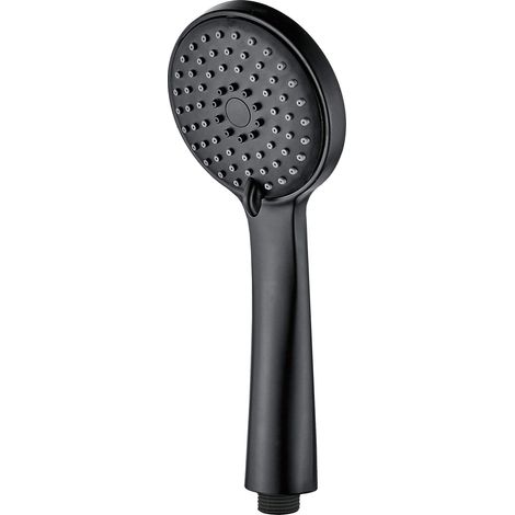 SOFFIONE DOCCIA A 3 FUNZIONI NERO NER N5RS