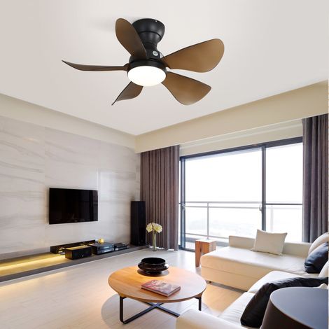 Affant de ventilateur de plafond 29" – 5 pales ABS, LED dimmable 18W, moteur DC réversible, minuterie 1 / 4 / 8h (1/5)