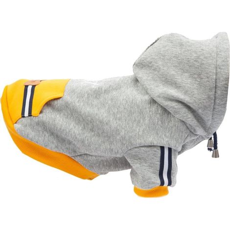 Sweat Chaud pour Chien, Maille Confort Petite Taille 25 cm, Fermeture réglable, Capuche et Trou pour Laisse, vêtements de Sport avec Bouton Ferme Capuche