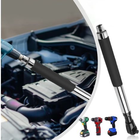 Clé à cliquet rapide allongée de 1/2 pouce, adaptateur de perceuse de 1/2 pouce, outil pneumatique, clé à cliquet électrique, douille d'extension manuelle. (1/5)